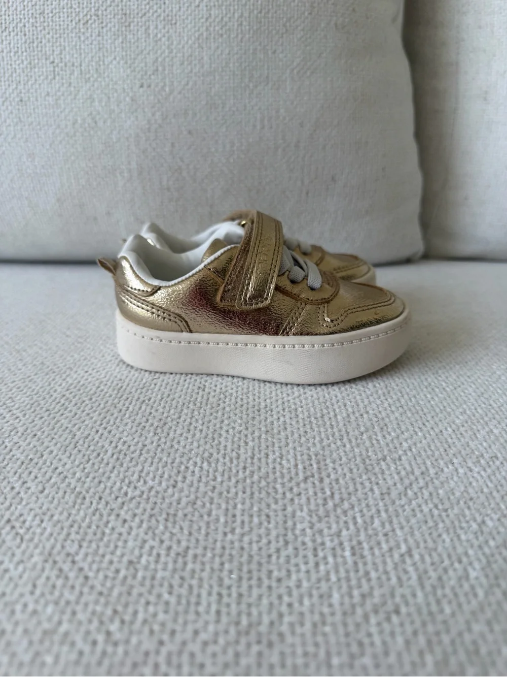 Carter's Metallic Gold Velcro Sneakers